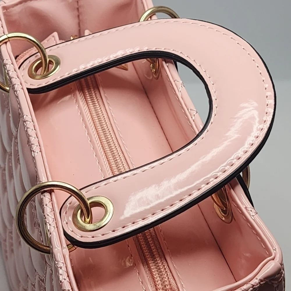Quilted Heart Top Handle Handbag